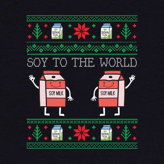 Funny Christmas Vegan Vegetarian Soy Milk Ugly Christmas by mrsmitful01